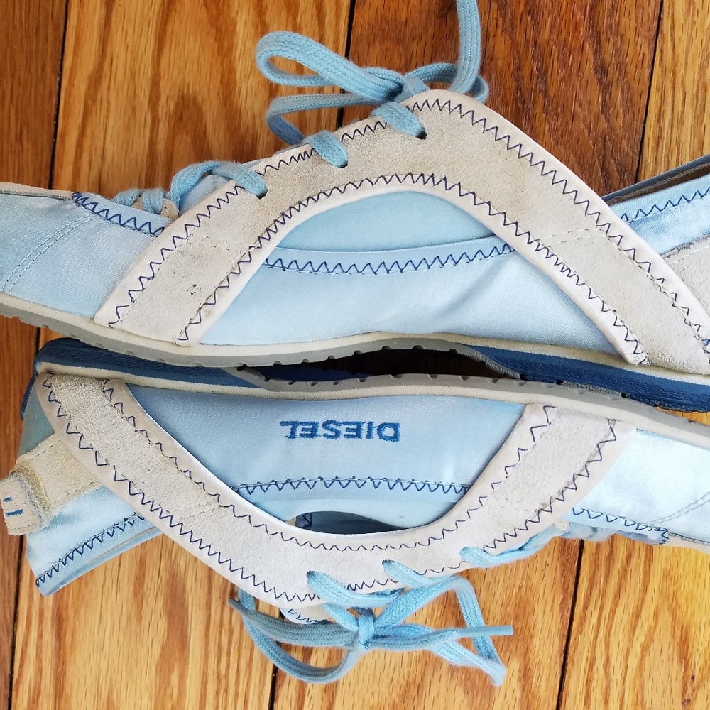 Diesel Kikoru Trainers Suede satin lace up Shoes - Picture 7 of 8